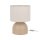 Tischlampe Stoff Metall Sandfarben Grau E27 49 cm klein