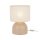 Tischlampe Stoff Metall Sandfarben Grau E27 49 cm klein