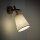 Wandleuchte Stoff Holz Grau E27 H:28 cm Skandinavisch