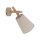 Wandleuchte Stoff Holz Grau E27 H:28 cm Skandinavisch