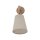 Wandleuchte Stoff Holz Grau E27 H:28 cm Skandinavisch