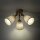 Deckenleuchte Stoff Holz Grau E27 B:46 cm Skandinavisch