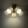 Deckenlampe Stoff Holz Grau E27 B:49 cm Skandinavisch