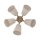 Deckenlampe Stoff Holz Grau E27 B:49 cm Skandinavisch