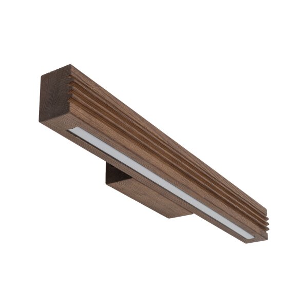 LED Wandleuchte Holz Nuss 3000K Schwarz L:45,5 cm