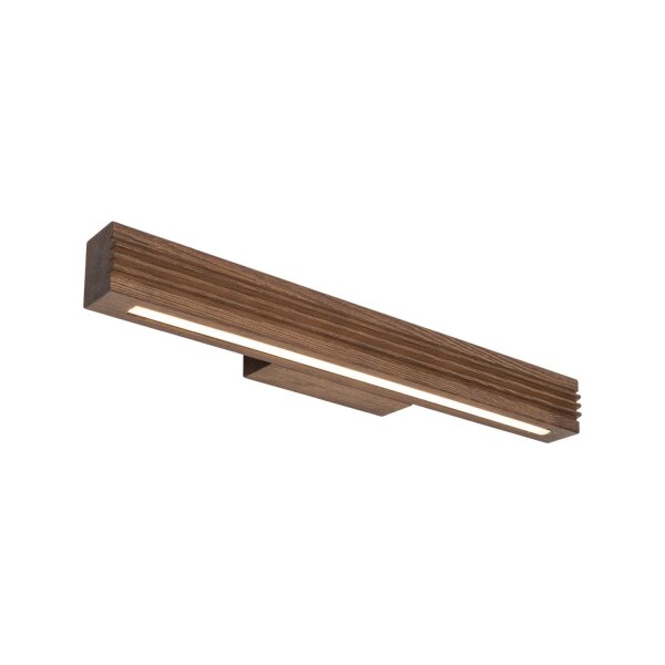 LED Wandleuchte Holz Nuss 3000K Schwarz L:45,5 cm