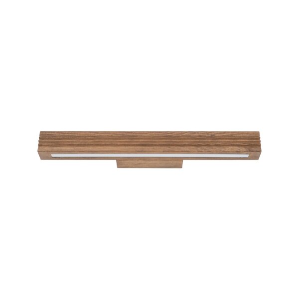 LED Wandleuchte Holz Nuss 3000K Schwarz L:45,5 cm