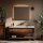 LED Wandleuchte Holz Nuss 3000K Schwarz L:45,5 cm