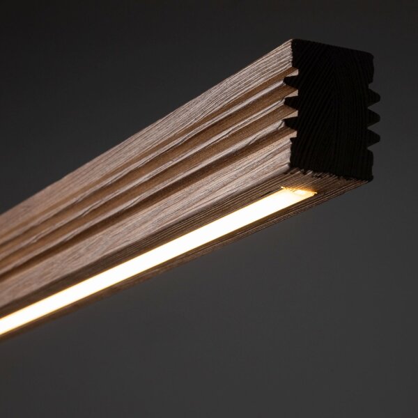 LED Deckenleuchte Holz Nuss 3000K L:120,5 cm Modern
