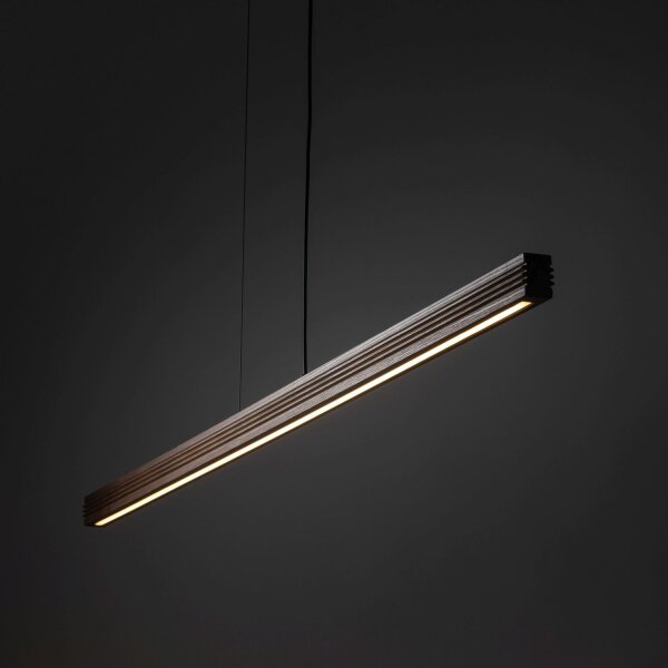 LED Pendelleuchte Holz Nuss 3000K L:160,5 cm Modern