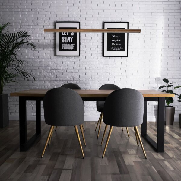 LED Pendelleuchte Holz Nuss 3000K L:160,5 cm Modern