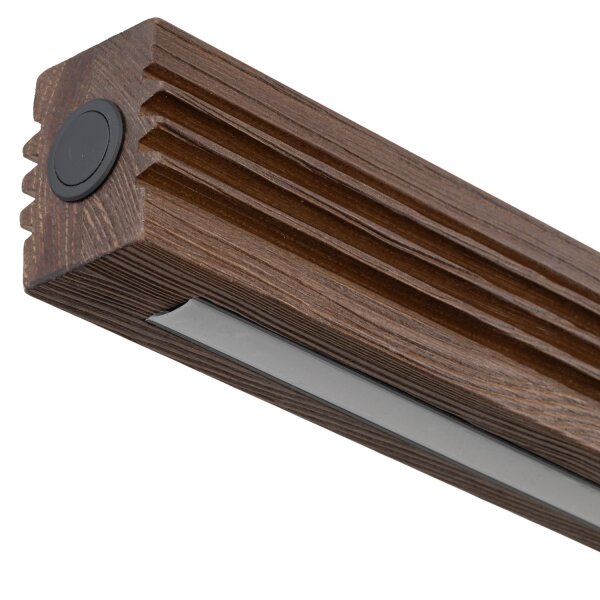 LED Pendelleuchte Holz Nuss 3000K L:160,5 cm Modern