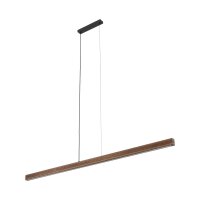 LED Pendelleuchte Holz Nuss 3000K L:160,5 cm Modern