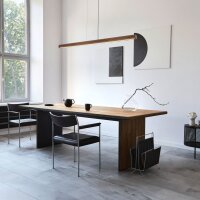 LED Pendelleuchte Holz Nuss 3000K L:160,5 cm Modern