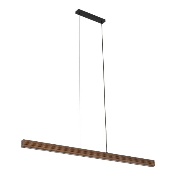 LED Pendelleuchte Holz Metall 3000K L:120,5 cm wohnlich