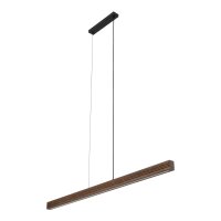 LED Pendelleuchte Holz Metall 3000K L:120,5 cm wohnlich