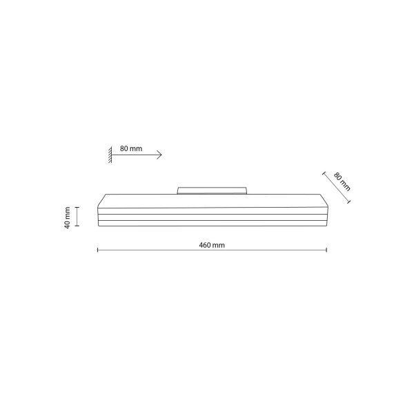LED Wandlampe Holz Kiefer 3000K 9W L:45,5 cm gemütlich