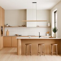 LED Pendelleuchte Holz Kiefer Schwarz 3000K 160,5 cm