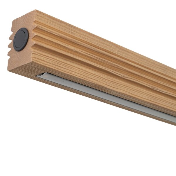 LED Pendelleuchte Holz Kiefer Metall 3000K 24W 120,5 cm