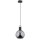 Pendelleuchte Glas Schwarz Chrom E27 &Oslash;20 cm wohnlich