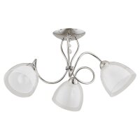 Deckenlampe Glas Metall Chrom 3-flmg E14 53 cm Vintage