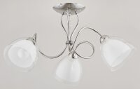 Deckenlampe Glas Metall Chrom 3-flmg E14 53 cm Vintage