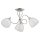 Deckenlampe Glas Metall Chrom 3-flmg E14 53 cm Vintage