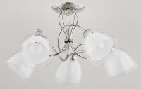 Deckenleuchte 5-flammig Glas Chrom Metall E14 L:57 cm