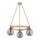 H&auml;ngelampe blendarm 3-flammig Holz Natur E14 B:52 cm