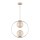 Pendelleuchte 2-flammig Glas Bernstein E14 L:38,5 cm