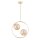 H&auml;ngelampe Glas Gold Bernstein 2-flammig E14 L:38,5 cm