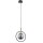 Pendelleuchte Glas Schwarz E27 L:24 cm Arm dekorativ