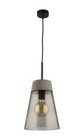 Rauchglas Pendelleuchte rund ARAVAE K&uuml;che Esstisch