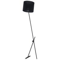 Stehleuchte Stoff Schwarz E27 170 cm Schirm wohnlich