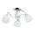 Deckenlampe 3-flammig Glas Weiß Chrom E27 B:55 cm Arm