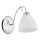 Wandlampe Glas Weiß Metall Chrom E27 B:13 cm Modern