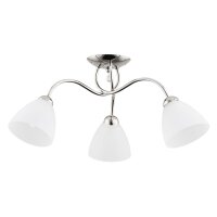 Deckenlampe blendarm 3-flammig Glas Chrom E27 B:58 cm