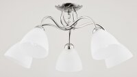Deckenlampe blendarm 5-flammig Glas Chrom E27 L:61 cm
