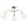 Deckenleuchte 3-flammig Metall Glas Messing E27 L:58 cm