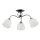 Deckenlampe 3-flammig Glas Schwarz Chrom E27 L:58 cm