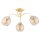 Deckenleuchte 3-flammig Glas Gold Beige E27 L:59 cm