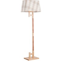 Stehleuchte blendarm Holz Stoff E27 L:45 cm wohnlich