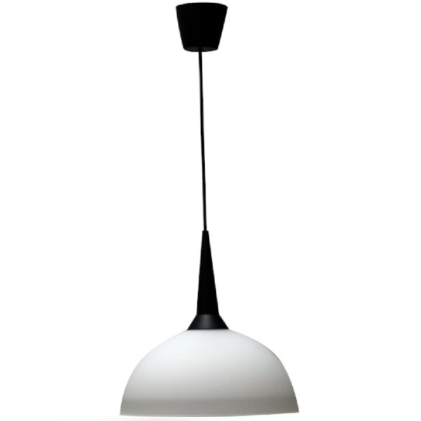 Pendelleuchte blendarm Glas Weiß E27 L:30 cm Schirm