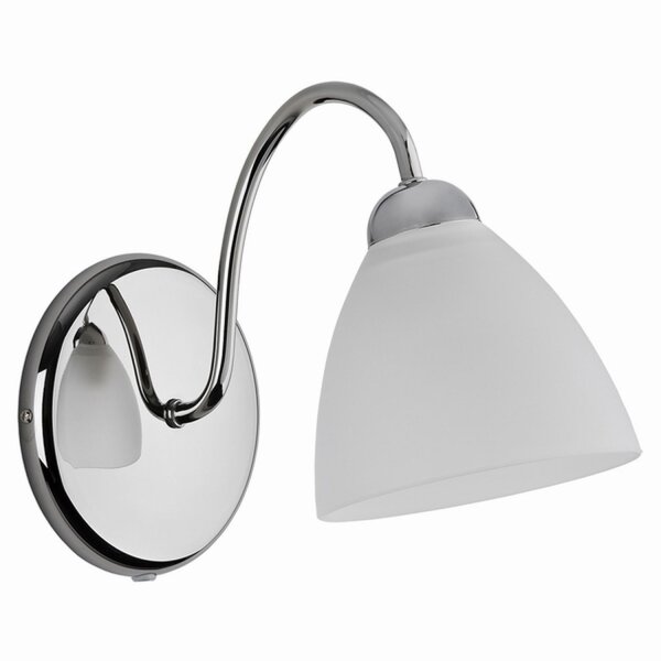 Wandleuchte Glas Chrom E27 B:20 cm Modern dekorativ