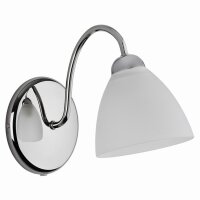 Wandleuchte Glas Chrom E27 B:20 cm Modern dekorativ