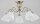 Deckenlampe 5-flammig Glas Messing Weiß E27 B:60 cm