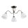 Deckenlampe 3-flammig Glas Schwarz-Chrom E27 B:60 cm