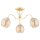 Deckenlampe 3-flammig Glas Gold Bernstein E27 B:58 cm