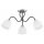 Deckenlampe 3-flammig Glas Silber Chrom E27 L:56 cm