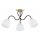Deckenleuchte 3-flammig Glas Metall Gold E27 B:56 cm